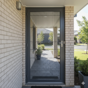 Aluminium mesh door